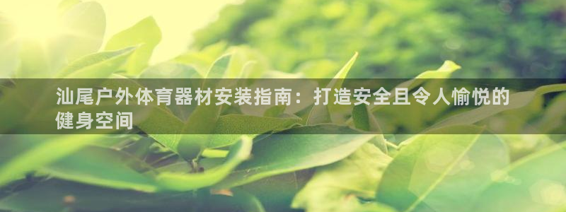 富联平台挂机怎么操作：汕尾户外体育器材安装指南：打造