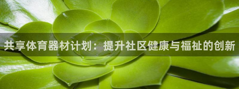 富联平台娱乐：共享体育器材计划：提升社区健康与福祉的