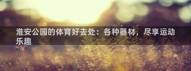 富联官网登录入口网址：淮安公园的体育好去处：各种器材，尽享运